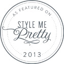 As featured on Style Me Pretty 2013